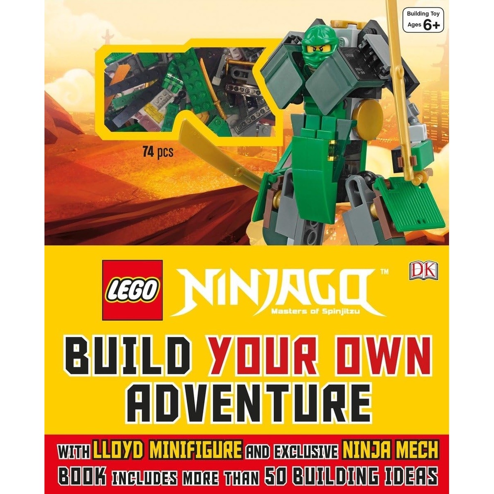 image:imageLEGO NINJAGO Build Your Own Adventure With Lloyd Minifigure and Exclusive Ninja Merch Book Includes More Than 50 Buil