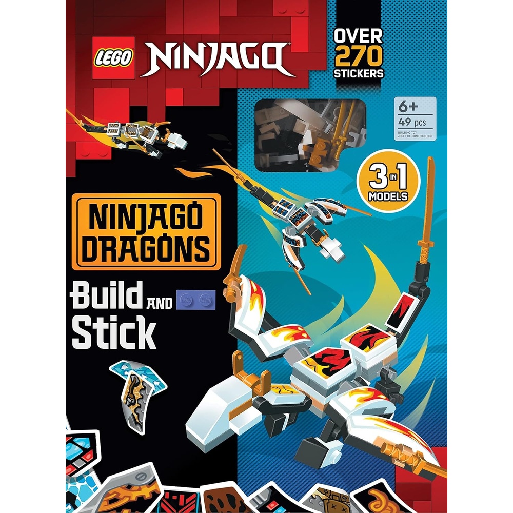 image:imageLEGO NINJAGO Build and Stick NINJAGO Dragons Activity Book with 250 Stickers Exclusive Models and Awesome Activities to Inspire Imagination and Creativity