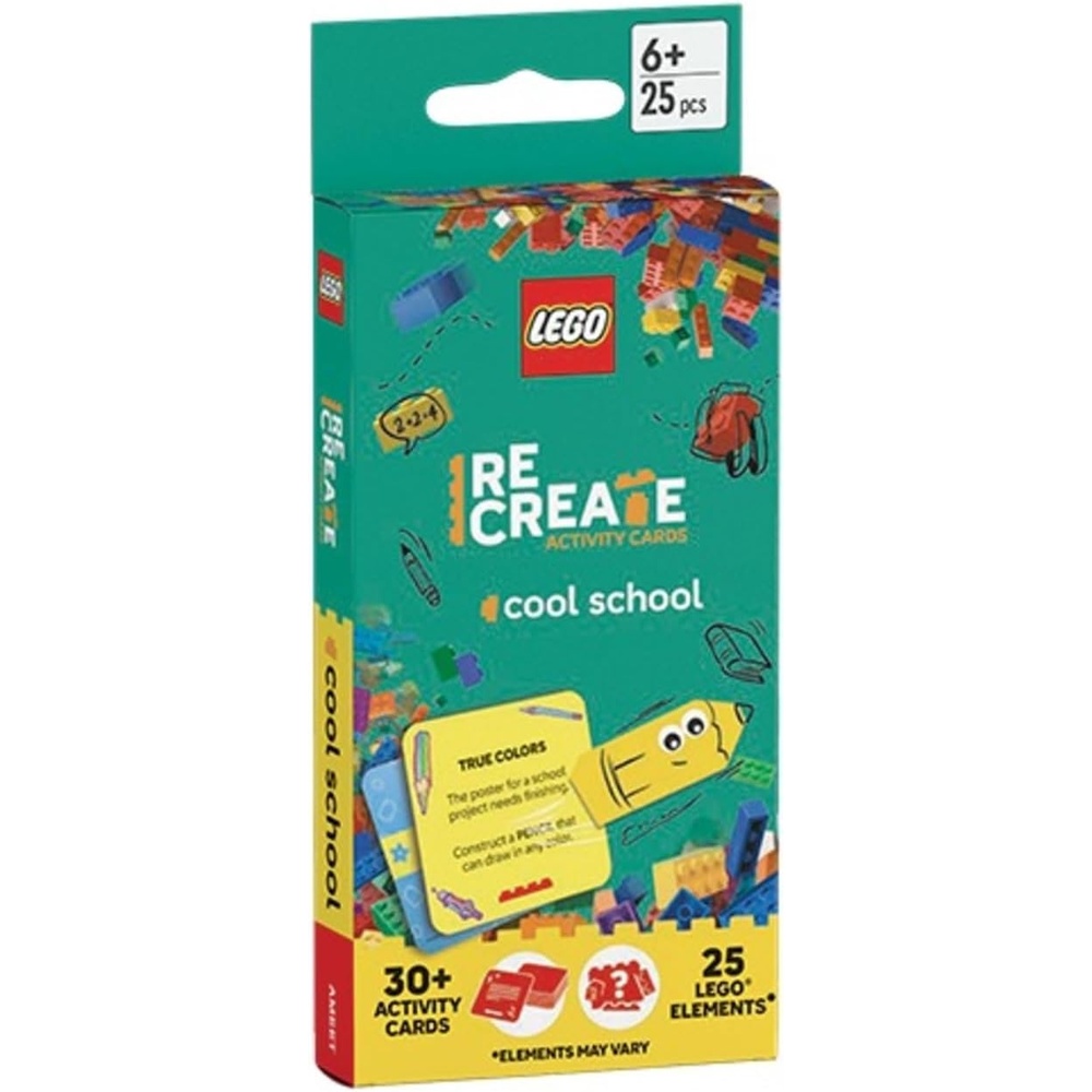 image:imageLEGO Recreate Activity Cards  Space  Outer Space Building Game with 30 Activity Cards amp 25 LEGO Elements  Ages 6Cool School