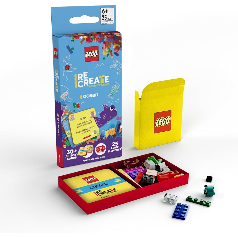image:imageLEGO Recreate Activity Cards  Space  Outer Space Building Game with 30 Activity Cards amp 25 LEGO Elements  Ages 6Ocean