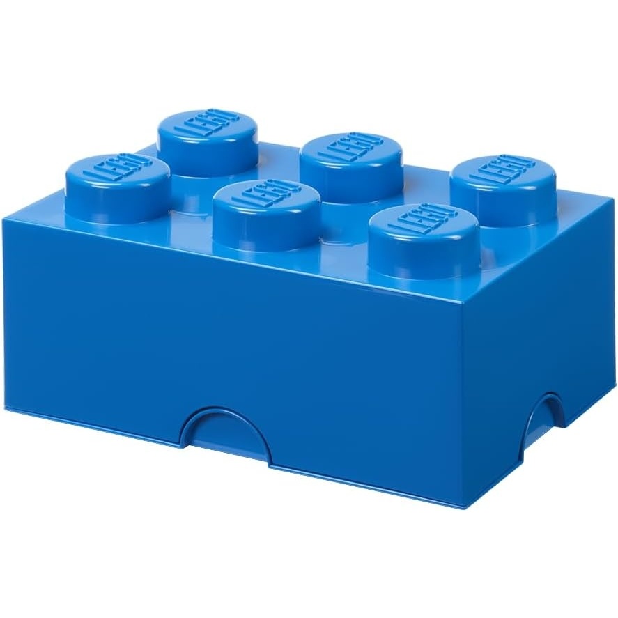 image:imageLEGO Storage Brick 6 847 L Storage Box with Lid Red LEGO Brick Storage Box Stackable Organizer Toy Desk amp Shelf Storage 847 L Capacity Brick Size 6Bright Blue