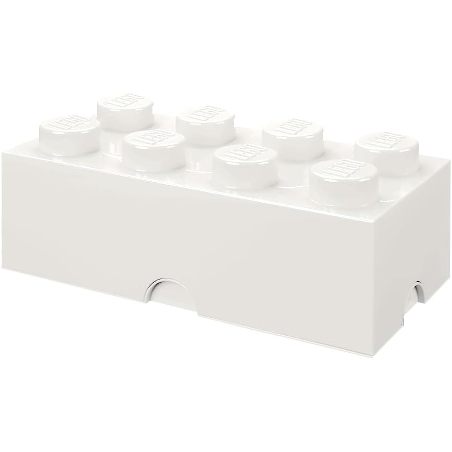 image:imageRoom Copenhagen 8 LEGO Brick Box White BPAFree Plastic Organizer for Bricks Clothes amp Stationery Compatible with LEGO Brick Drawers and Other Storage BlocksWhite