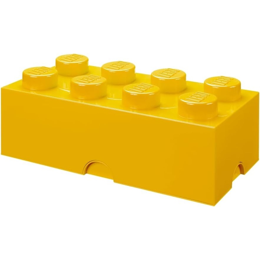 image:imageRoom Copenhagen 8 LEGO Brick Box White BPAFree Plastic Organizer for Bricks Clothes amp Stationery Compatible with LEGO Brick Drawers and Other Storage BlocksBright Yellow