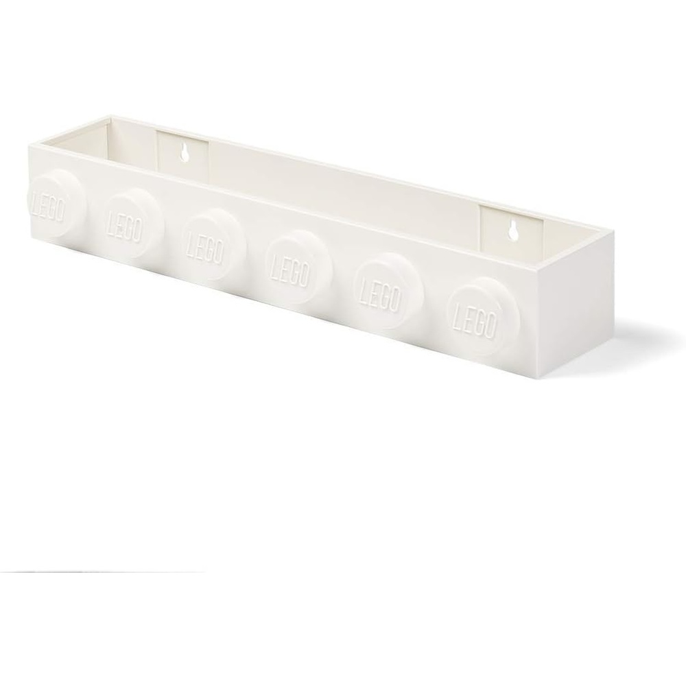 image:imageRoom Copenhagen LEGO Book Rack Wall Shelf 189 in White WallMounted Book Rack 189 in Width Book amp Magazine Storage Room OrganizationWhite
