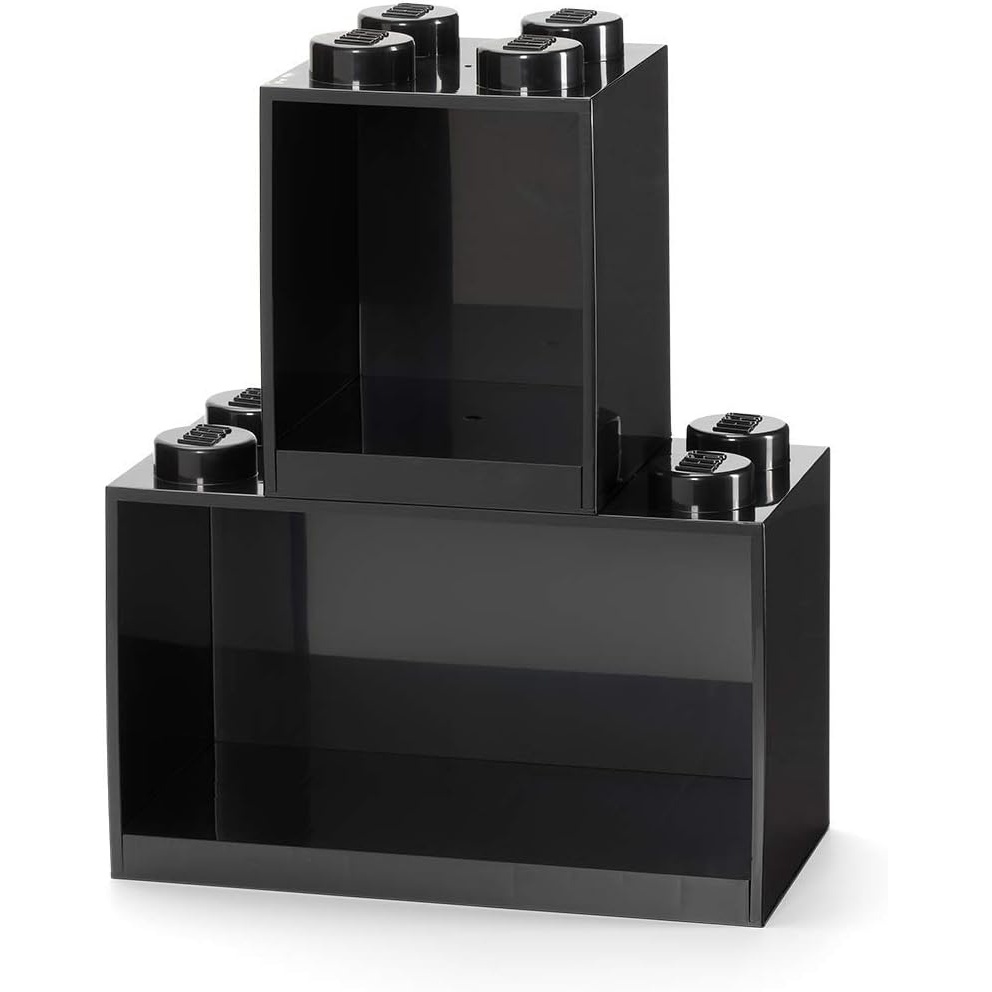 image:imageRoom Copenhagen LEGO Brick Set with 4Stud and 8Stud Box Shelves Black Stackable Storage Box Storage with Lid Toy Organization Home Decor Office Kids Room