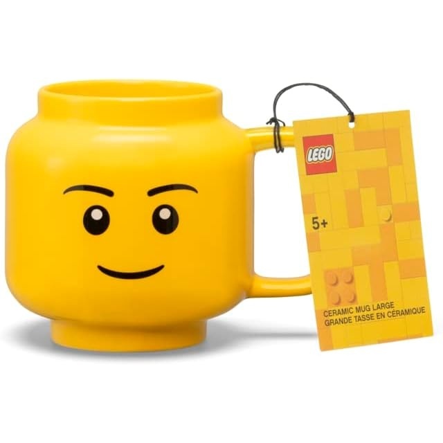 image:imageRoom Copenhagen LEGO Ceramic Mug Small Boy 225 ml Cup for All Ages Cool Cup Fun and Unique Ceramic Coffee Mug Tea Mug LEGO Design Dishwasher Safe Hot amp Cold DrinksIconic Boy