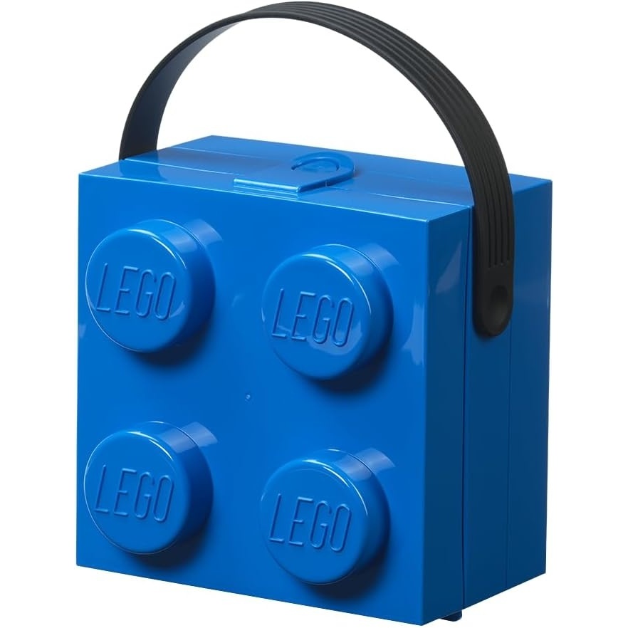 image:imageRoom Copenhagen LEGO Lunch Box with Handle 21 L Dishwasher Safe Blue 21 L Capacity Carry Handle Dishwasher Safe Food Storage ContainerBlue