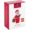 Hallmark Keepsake Christmas Ornament, Brick Suit Girl LEGO Minifigure, Gifts for LEGO Fans(Santa Claus LEGO Minifigure)