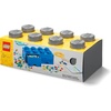 LEGO Brick Drawer, 8 Knobs, 2 Drawers, Stackable Storage Box, Bright Yellow | Oversized 19.7” x 9.8” x 7.1” stackable toy chest, BPA-free polypropylene playroom organizer for kids(Dark Grey)
