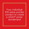 LEGO Christmas Tree Puzzle | Four Connecting 100-Piece Jigsaw Puzzles(Red)