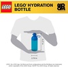 LEGO Hydration Water Bottle, 500ml Transparent Blue, Drinking Bottle for Toddlers, Dishwasher Safe, Reusable Sports Can(Bright Blue)