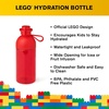 LEGO Hydration Water Bottle, 500ml Transparent Blue, Drinking Bottle for Toddlers, Dishwasher Safe, Reusable Sports Can(Bright Red)