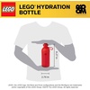 LEGO Hydration Water Bottle, 500ml Transparent Blue, Drinking Bottle for Toddlers, Dishwasher Safe, Reusable Sports Can(Bright Red)