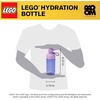 LEGO Hydration Water Bottle, 500ml Transparent Blue, Drinking Bottle for Toddlers, Dishwasher Safe, Reusable Sports Can(Lavender)