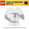 LEGO Hydration Water Bottle, 500ml Transparent Blue, Drinking Bottle for Toddlers, Dishwasher Safe, Reusable Sports Can(Sand Green)