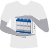 LEGO Minifigure Display Case 16 Black Space for 16 Minifigures | BPA-free large cabinet with 16 individual compartments and baseplates. Securely showcase your favorite LEGO characters(Bright Blue)