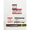 LEGO Minifigure Display Case 16 Black Space for 16 Minifigures | BPA-free large cabinet with 16 individual compartments and baseplates. Securely showcase your favorite LEGO characters(Grey)