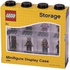 LEGO Minifigure Display Case 16 Black Space for 16 Minifigures | BPA-free large cabinet with 16 individual compartments and baseplates. Securely showcase your favorite LEGO characters(Black)