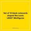 LEGO Minifigure Notecards | 12 Shaped Notecards with Envelopes