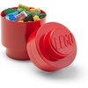 LEGO Storage Brick 1 Round 950 ml Storage Box with Lid Red | LEGO Round Storage Box Stackable Organizer Toy, Desk & Shelf Storage 950 ml Capacity Brick Size 1 Round(Red)