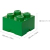 LEGO Storage Brick 4 – studs Cool Yellow – Stackable Plastic Storage Box with Lid for Kids and Adults Ideal Desk Organizer and Toy Box – 5.6L Capacity | LEGO Brick Storage Box Stackable Organizer Toy, Desk & Shelf Storage 5.6 L Capacity Brick Size 4(Dark Green)