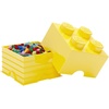 LEGO Storage Brick 4 – studs Cool Yellow – Stackable Plastic Storage Box with Lid for Kids and Adults Ideal Desk Organizer and Toy Box – 5.6L Capacity | LEGO Brick Storage Box Stackable Organizer Toy, Desk & Shelf Storage 5.6 L Capacity Brick Size 4(Cool Yellow)