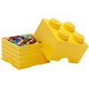 LEGO Storage Brick 4 – studs Cool Yellow – Stackable Plastic Storage Box with Lid for Kids and Adults Ideal Desk Organizer and Toy Box – 5.6L Capacity | LEGO Brick Storage Box Stackable Organizer Toy, Desk & Shelf Storage 5.6 L Capacity Brick Size 4(Bright Yellow)
