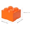 LEGO Storage Brick 4 – studs Cool Yellow – Stackable Plastic Storage Box with Lid for Kids and Adults Ideal Desk Organizer and Toy Box – 5.6L Capacity | LEGO Brick Storage Box Stackable Organizer Toy, Desk & Shelf Storage 5.6 L Capacity Brick Size 4(Bright Orange)