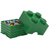 LEGO Storage Brick 4 – studs Cool Yellow – Stackable Plastic Storage Box with Lid for Kids and Adults Ideal Desk Organizer and Toy Box – 5.6L Capacity | LEGO Brick Storage Box Stackable Organizer Toy, Desk & Shelf Storage 5.6 L Capacity Brick Size 4(Dark Green)