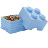 LEGO Storage Brick 4 – studs Cool Yellow – Stackable Plastic Storage Box with Lid for Kids and Adults Ideal Desk Organizer and Toy Box – 5.6L Capacity | LEGO Brick Storage Box Stackable Organizer Toy, Desk & Shelf Storage 5.6 L Capacity Brick Size 4(Light Royal Blue)