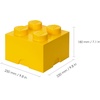 LEGO Storage Brick 4 – studs Cool Yellow – Stackable Plastic Storage Box with Lid for Kids and Adults Ideal Desk Organizer and Toy Box – 5.6L Capacity | LEGO Brick Storage Box Stackable Organizer Toy, Desk & Shelf Storage 5.6 L Capacity Brick Size 4(Bright Yellow)