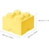 LEGO Storage Brick 4 – studs Cool Yellow – Stackable Plastic Storage Box with Lid for Kids and Adults Ideal Desk Organizer and Toy Box – 5.6L Capacity | LEGO Brick Storage Box Stackable Organizer Toy, Desk & Shelf Storage 5.6 L Capacity Brick Size 4(Cool Yellow)