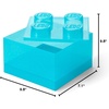 LEGO Storage Brick 4 Storage Box with Lid Glitter Violet | LEGO Brick Storage Box Stackable Organizer Toy, Desk & Shelf Storage Brick Size 4(Glitter Light Blue)