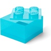 LEGO Storage Brick 4 Storage Box with Lid Glitter Violet | LEGO Brick Storage Box Stackable Organizer Toy, Desk & Shelf Storage Brick Size 4(Glitter Light Blue)
