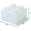 LEGO Storage Brick 4 Storage Box with Lid Glitter Violet | LEGO Brick Storage Box Stackable Organizer Toy, Desk & Shelf Storage Brick Size 4(Glitter Translucent)