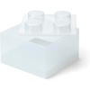 LEGO Storage Brick 4 Storage Box with Lid Glitter Violet | LEGO Brick Storage Box Stackable Organizer Toy, Desk & Shelf Storage Brick Size 4(Glitter Translucent)