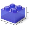 LEGO Storage Brick 4 Storage Box with Lid Glitter Violet | LEGO Brick Storage Box Stackable Organizer Toy, Desk & Shelf Storage Brick Size 4(Glitter Violet)