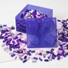 LEGO Storage Brick 4 Storage Box with Lid Glitter Violet | LEGO Brick Storage Box Stackable Organizer Toy, Desk & Shelf Storage Brick Size 4(Glitter Violet)