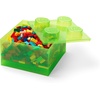 LEGO Storage Brick 4 Storage Box with Lid Translucent Blue | LEGO Brick Storage Box Stackable Organizer Toy, Desk & Shelf Storage Brick Size 4(Translucent Light Green)
