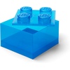 LEGO Storage Brick 4 Storage Box with Lid Translucent Blue | LEGO Brick Storage Box Stackable Organizer Toy, Desk & Shelf Storage Brick Size 4(Translucent Blue)