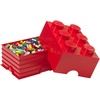 LEGO Storage Brick 6 8.47 L Storage Box with Lid Red | LEGO Brick Storage Box Stackable Organizer Toy, Desk & Shelf Storage 8.47 L Capacity Brick Size 6(Red)