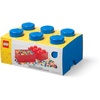 LEGO Storage Brick 6 8.47 L Storage Box with Lid Red | LEGO Brick Storage Box Stackable Organizer Toy, Desk & Shelf Storage 8.47 L Capacity Brick Size 6(Bright Blue)
