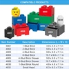LEGO Storage Brick 6 8.47 L Storage Box with Lid Red | LEGO Brick Storage Box Stackable Organizer Toy, Desk & Shelf Storage 8.47 L Capacity Brick Size 6(Bright Red)