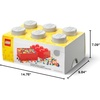 LEGO Storage Brick 6 8.47 L Storage Box with Lid Red | LEGO Brick Storage Box Stackable Organizer Toy, Desk & Shelf Storage 8.47 L Capacity Brick Size 6(Medium Stone Grey)