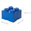 LEGO Storage Brick 6 8.47 L Storage Box with Lid Red | LEGO Brick Storage Box Stackable Organizer Toy, Desk & Shelf Storage 8.47 L Capacity Brick Size 6(Blue)