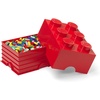 LEGO Storage Brick 6 8.47 L Storage Box with Lid Red | LEGO Brick Storage Box Stackable Organizer Toy, Desk & Shelf Storage 8.47 L Capacity Brick Size 6(Bright Red)