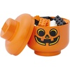 LEGO Storage Head (Mini) – Pumpkin – 4 x 4.5 Inches (10.2 x 11.5 cm) – Stackable Plastic Storage Box with Lid for Kids’ Toy Organizer and Room Decor