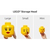 LEGO Storage Head Small, Stackable Storage Box, 6.3 x 6.3 x 7.28 in., Winking Boy