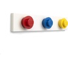 LEGO Wall Hanger Rack – Coat Rack with 3 Hooks for Hanging Coats, Backpacks, Hats | Perfect Kids Lego Room Decor | Assorted Colors – Red, Blue, Yellow(Red/Blue/Yellow)