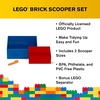 Lego® Brick Scooper Set with Two Sizes of Scoopers and Brick Separator for Fast and Easy Lego® Cleanup – Perfect for Lego® Enthusiasts, Red and Blue(Blue/Red)